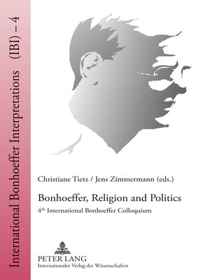cover image of Bonhoeffer, Religion and Politics
